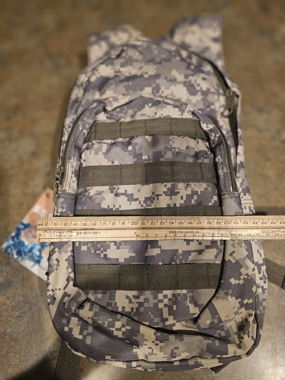 Digital Camo Tactical Sling Pack - Gray With Water